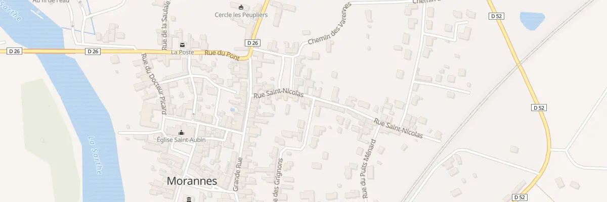 Plan du 12 Rue Saint-nicolas à Morannes sur Sarthe-Daumeray