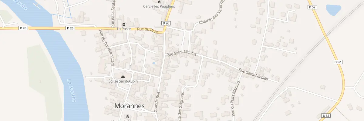 Plan du 2 Rue Saint-nicolas à Morannes sur Sarthe-Daumeray