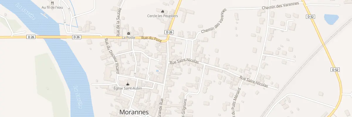 Plan du 3 Rue Saint-nicolas à Morannes sur Sarthe-Daumeray
