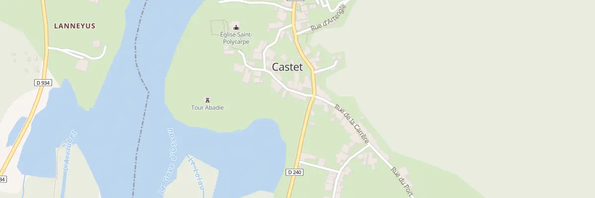 Plan du 1 Rue de l’Eglise à Castet