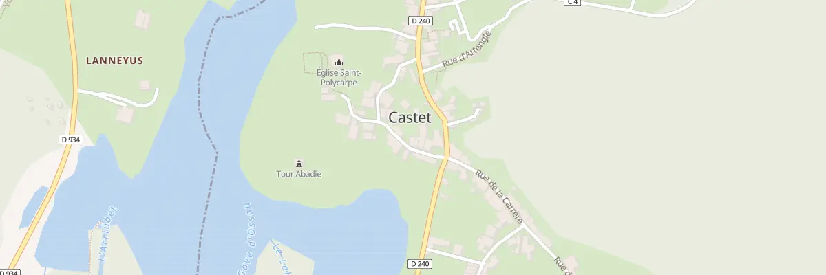 Plan du 6 Rue de l’Eglise à Castet