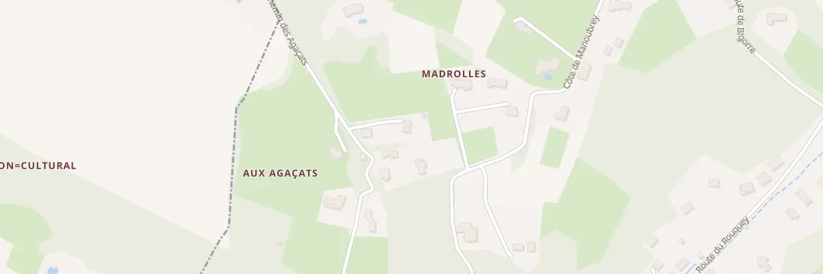 Plan du 607 Che des Agaçats à Tabanac
