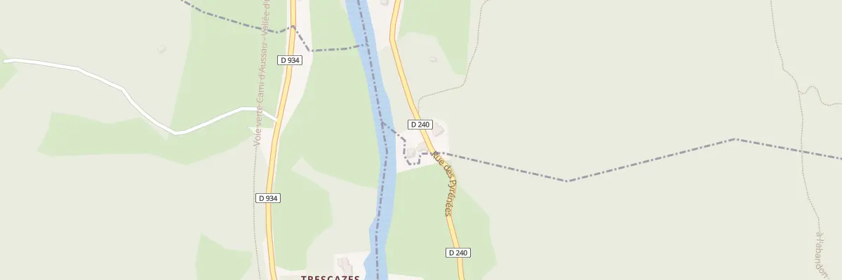 Plan du 22 Cd 240 de Louvie A Eaux Bonne à Louvie-Juzon