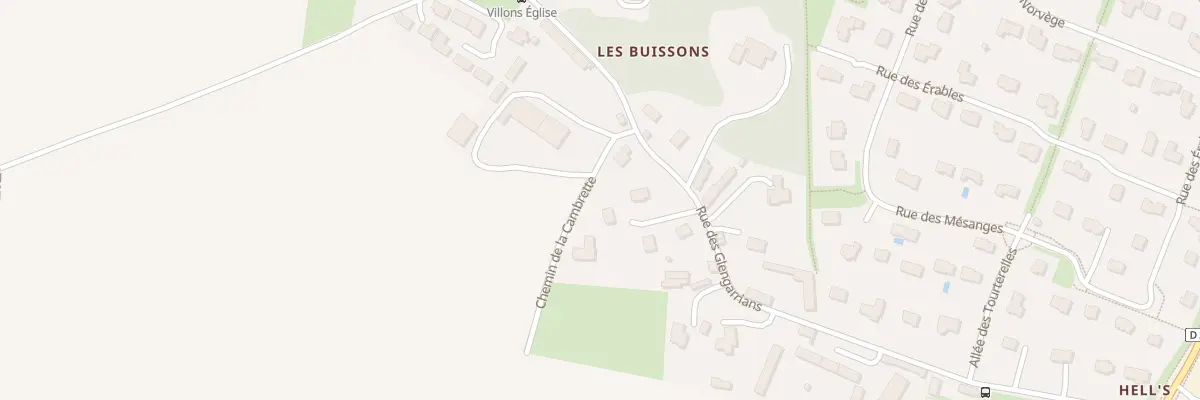 Plan du 5 All des Bouleaux à Villons-les-Buissons