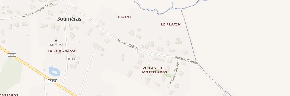 Plan du 15 Rue des Chênes à Souméras