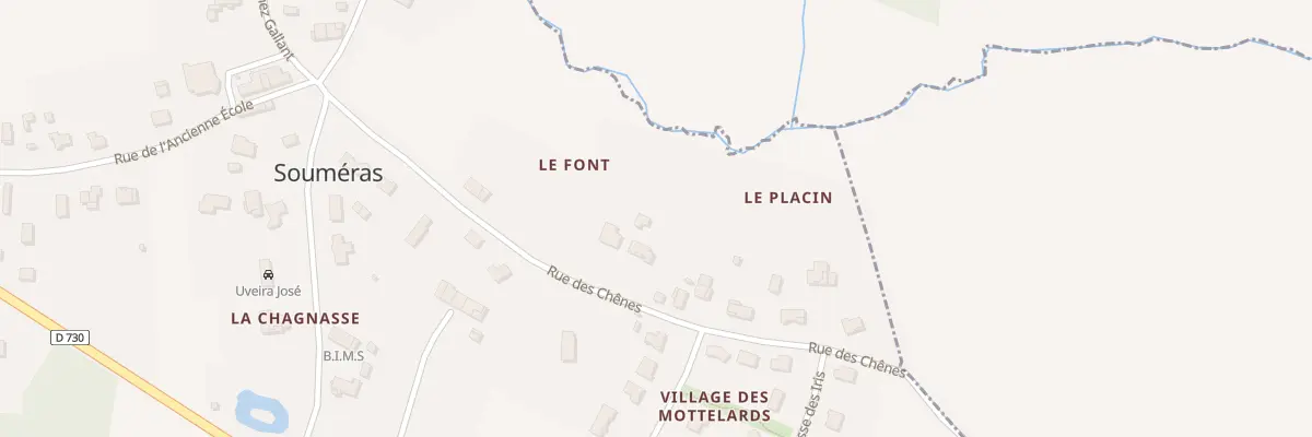 Plan du 13 Rue des Chênes à Souméras
