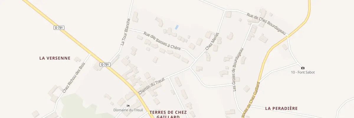 Plan du 3 Rue des Basses à Chère à Burie
