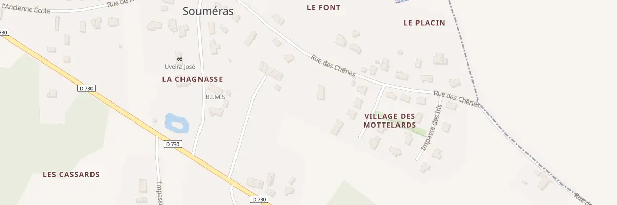Plan du 12 Rue des Chênes à Souméras