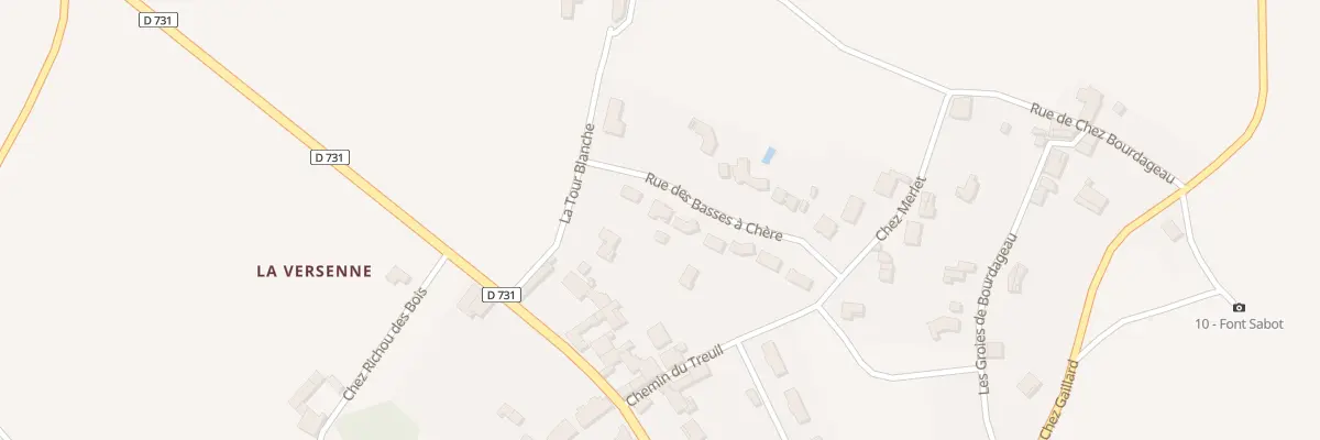 Plan du 11 Rue des Basses à Chère à Burie