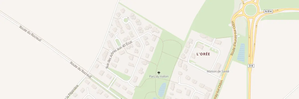 Plan du 16 Rue des Arbres aux 40 Écus à Éterville