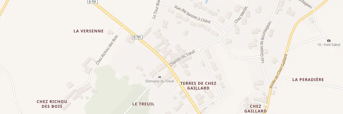 Plan du 44 Av du Treuil à Burie