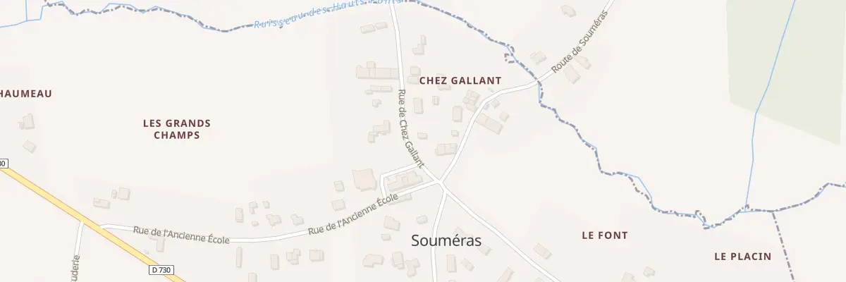 Plan du 2 Rue de Chez Gallant à Souméras