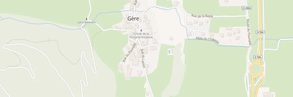 Plan du 5010 Bourg de Gere à Gère-Bélesten