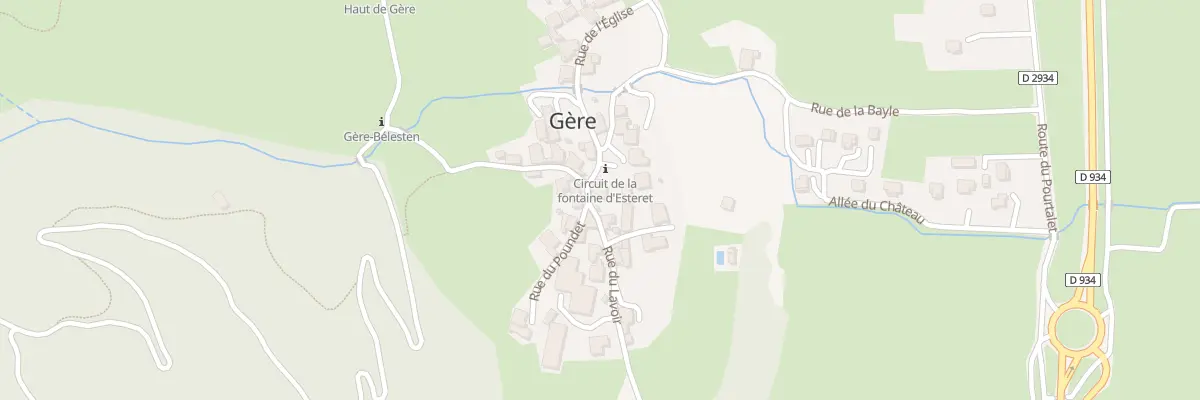 Plan du 2 Pl de la Carrère à Gère-Bélesten