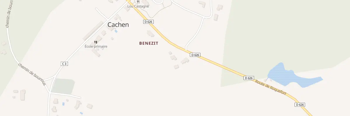 Plan du 218 Rte de Roquefort à Cachen