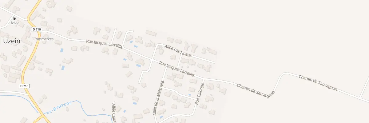 Plan du 2 All los Noaus à Uzein