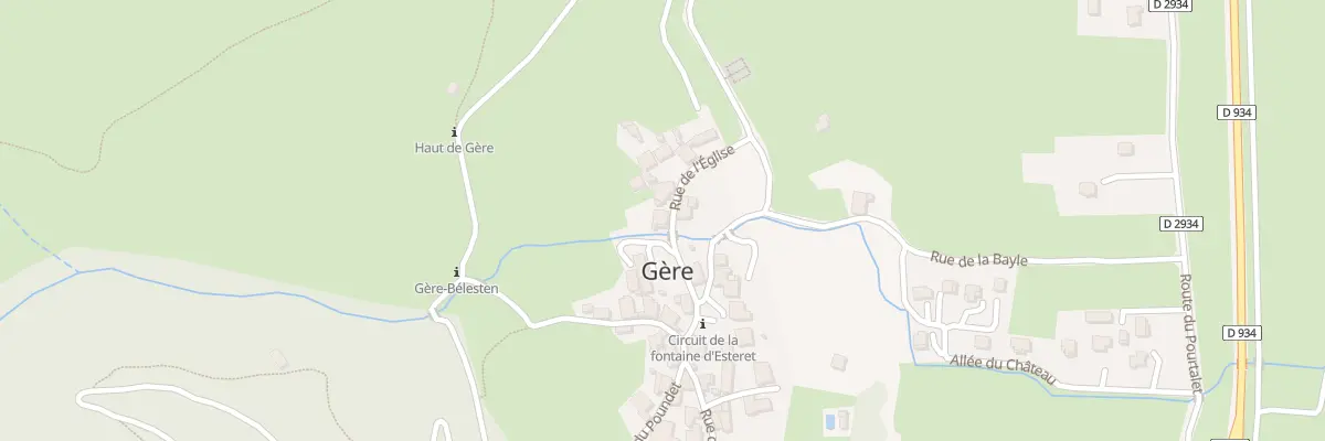 Plan du 5071 Bourg de Gere à Gère-Bélesten