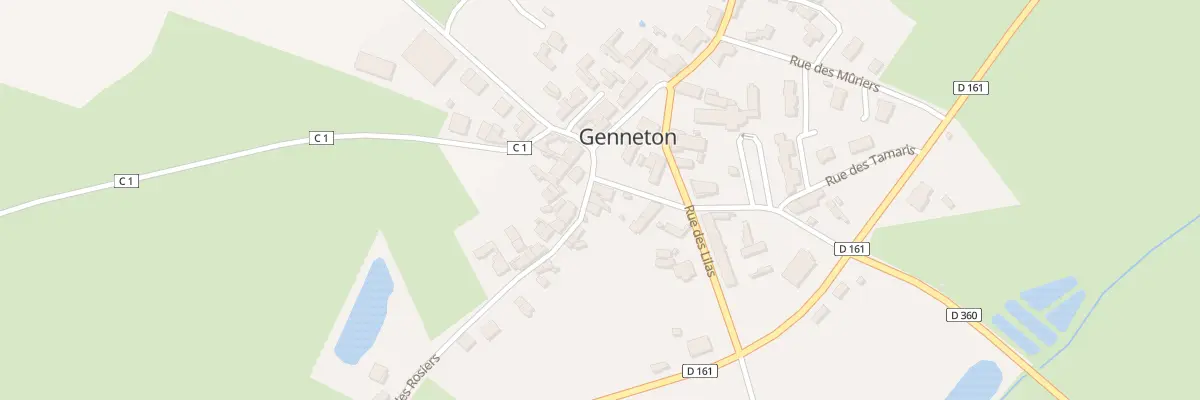 Plan de la Rue des Rosiers à Genneton