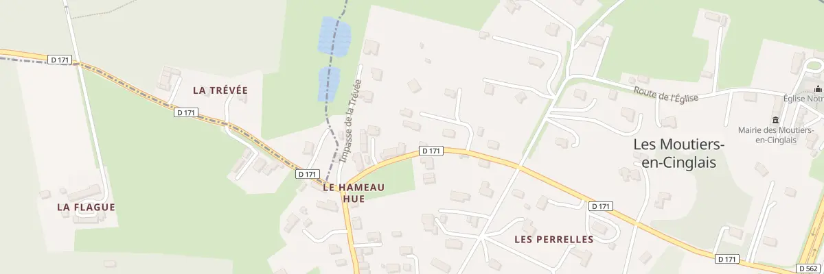 Plan du 100 Hameau Hue aux Moutiers-en-Cinglais