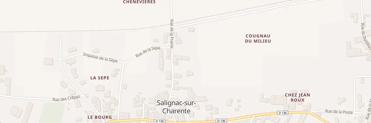 Plan du 16 Rue de la Prairie à Salignac-sur-Charente
