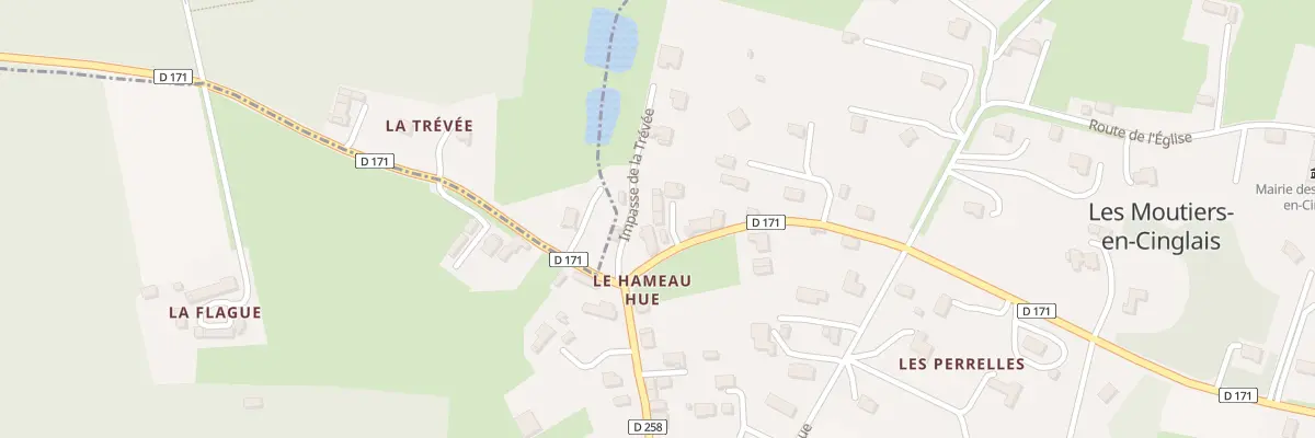 Plan du 152 Rte du Hameau Hue aux Moutiers-en-Cinglais