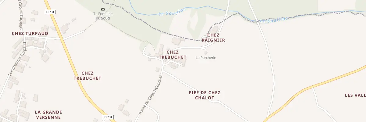 Plan du 7 Pl de Chez Trébuchet à Burie
