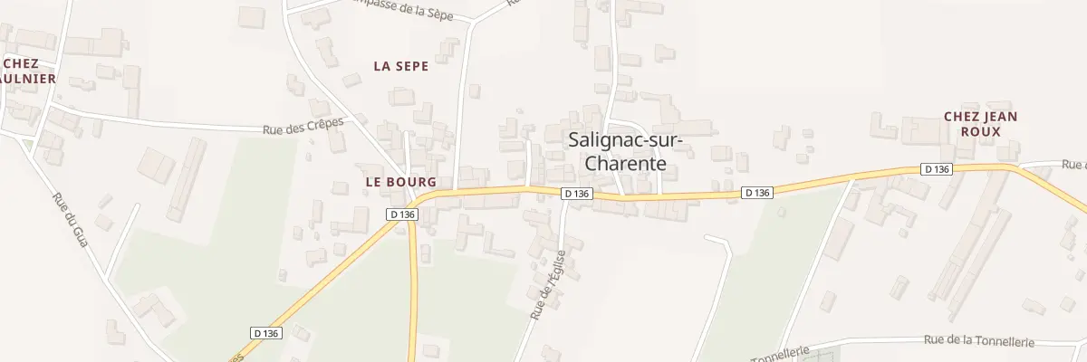 Plan du 5052 Le Bourg Ouest à Salignac-sur-Charente