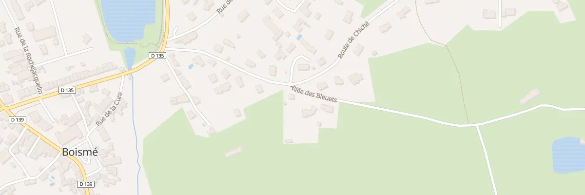Plan du 2 All des Bleuets à Boismé