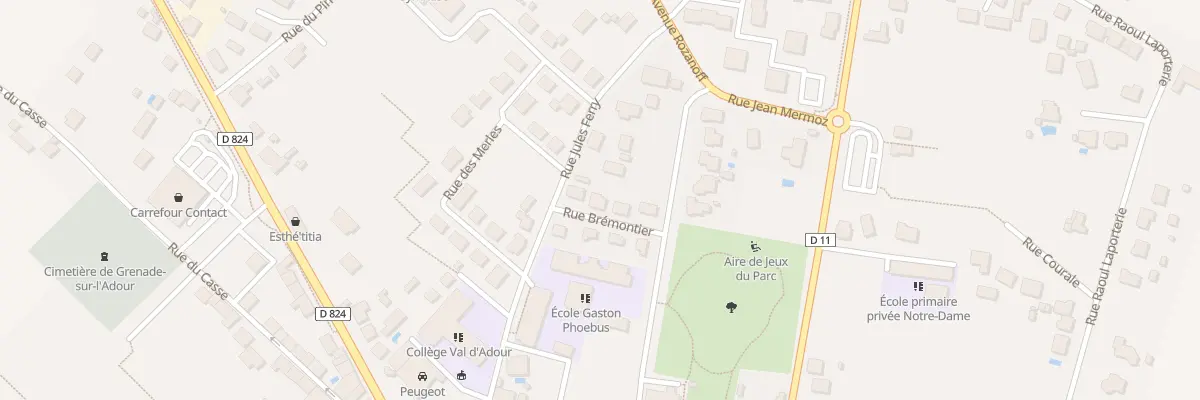 Plan du 3 Rue Brémontier à Grenade-sur-l’Adour