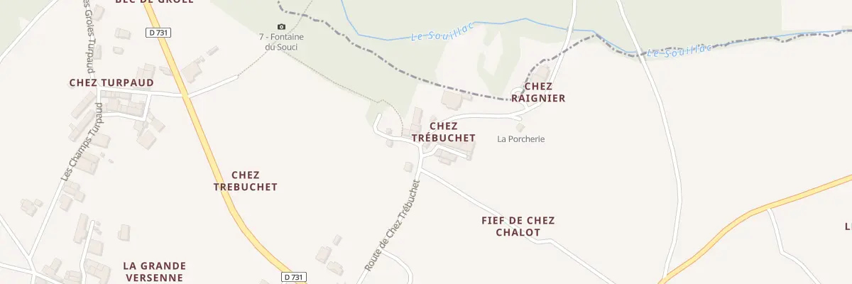 Plan du 1 Pl de Chez Trébuchet à Burie