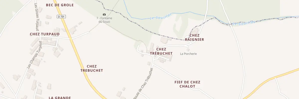 Plan du 15 Rte de Chez Trébuchet à Burie