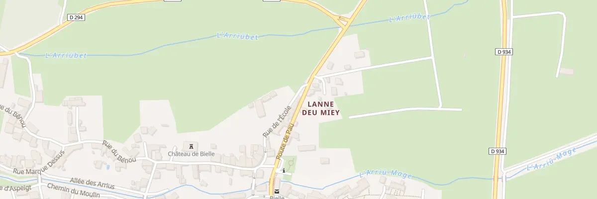Plan du 21 Rte de Pau à Bielle