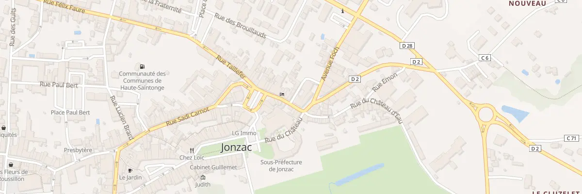 Plan du 11 Rue du Docteur Laporte à Jonzac