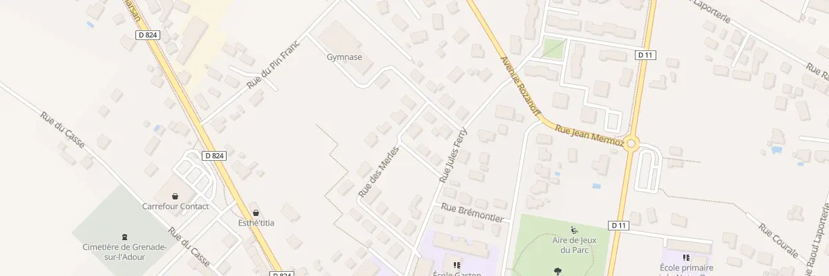 Plan du 6 Rue des Mésanges à Grenade-sur-l’Adour