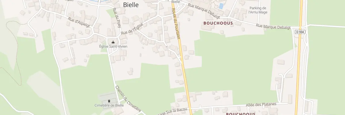 Plan du 1 Rue Laslies à Bielle