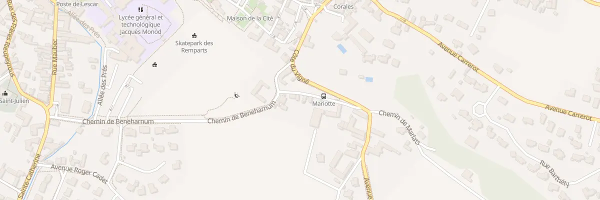 Plan du 30 Che de Benéharnum à Lescar