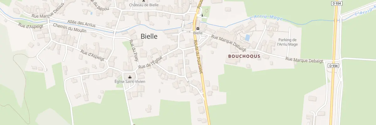 Plan du 6 Rte du Pourtalet à Bielle