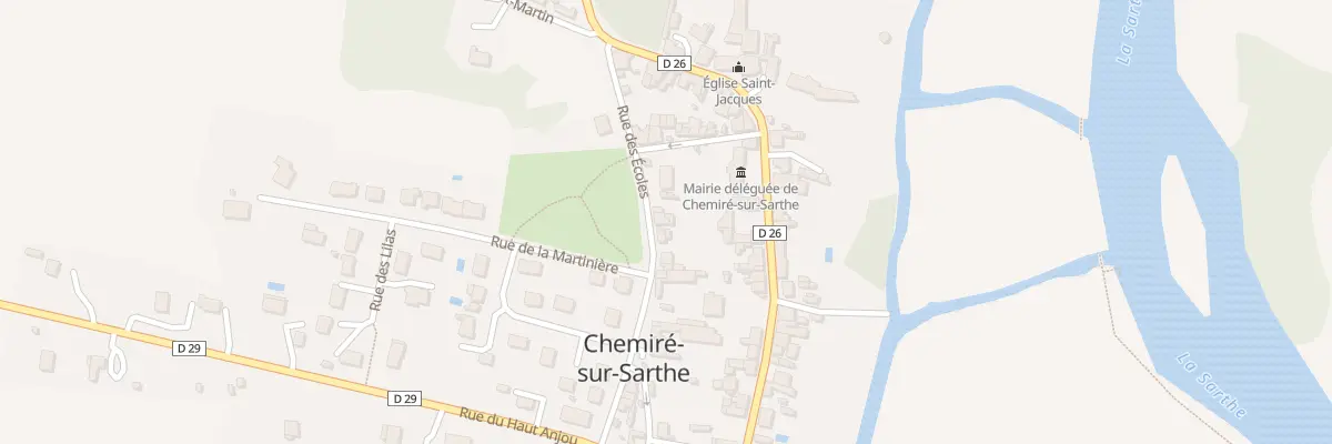 Plan du 16 Rue des Ecoles Chemire à Morannes sur Sarthe-Daumeray