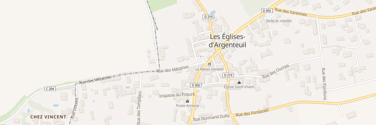 Plan du 2 Rue des Métairies aux Églises-d’Argenteuil