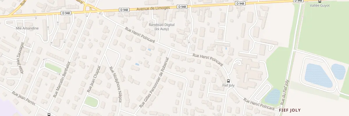Plan du 20 Rue Henri Poincaré à Niort