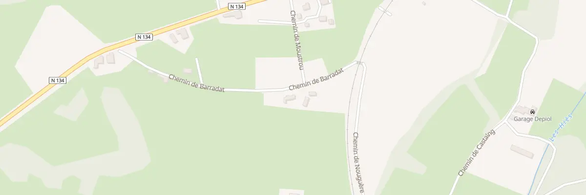 Plan du 13 Che de Barradat à Gan