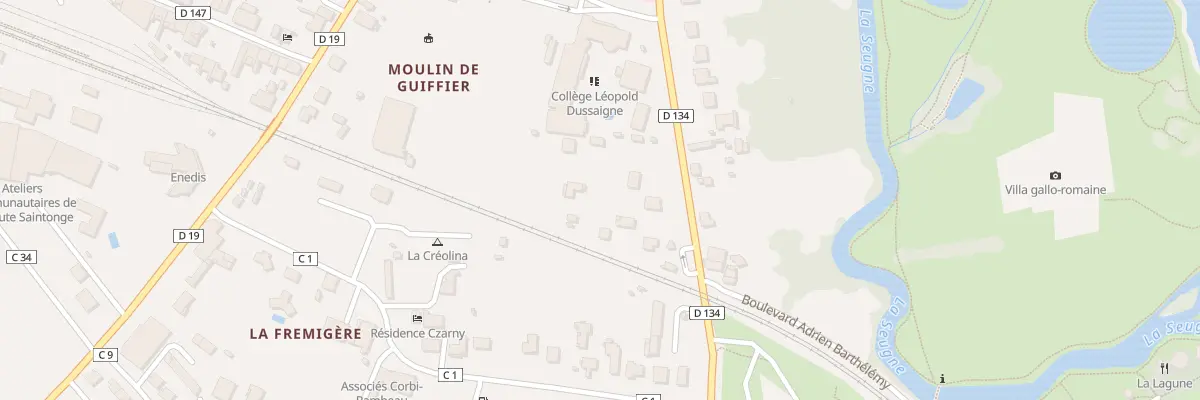 Plan du 16 Rue Winston Churchill à Jonzac