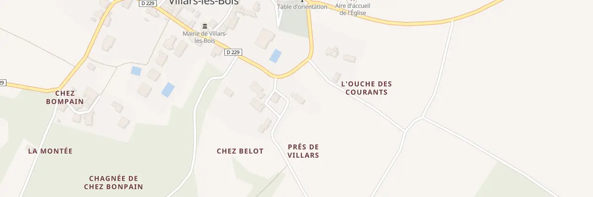 Plan du 1 Rue des Bellots à Villars-les-Bois