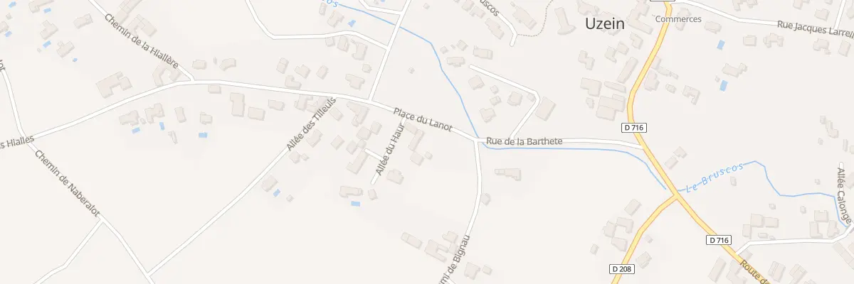 Plan du 16 Pl du Lanot à Uzein