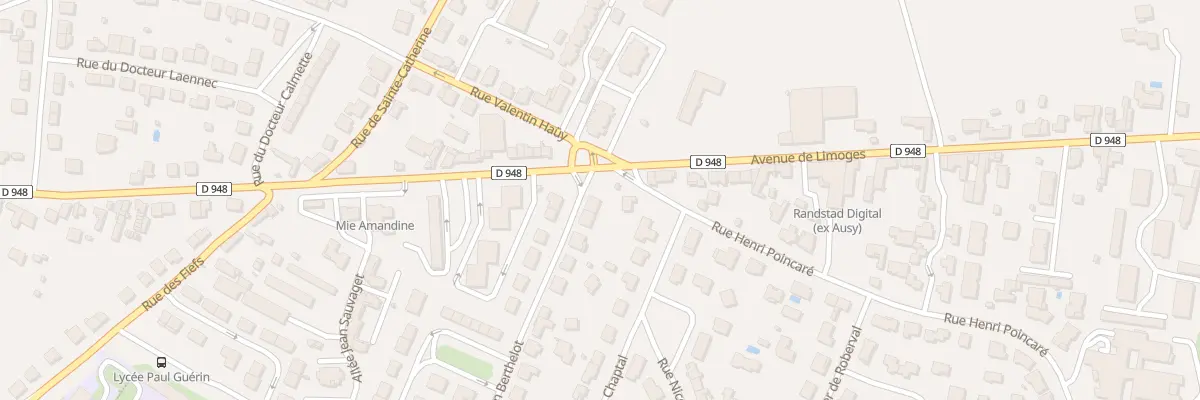 Plan du 1 Rue Marcelin Berthelot à Niort