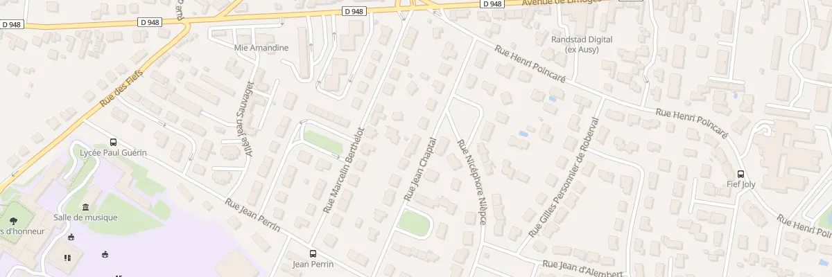 Plan du 12 Rue Jean Chaptal à Niort