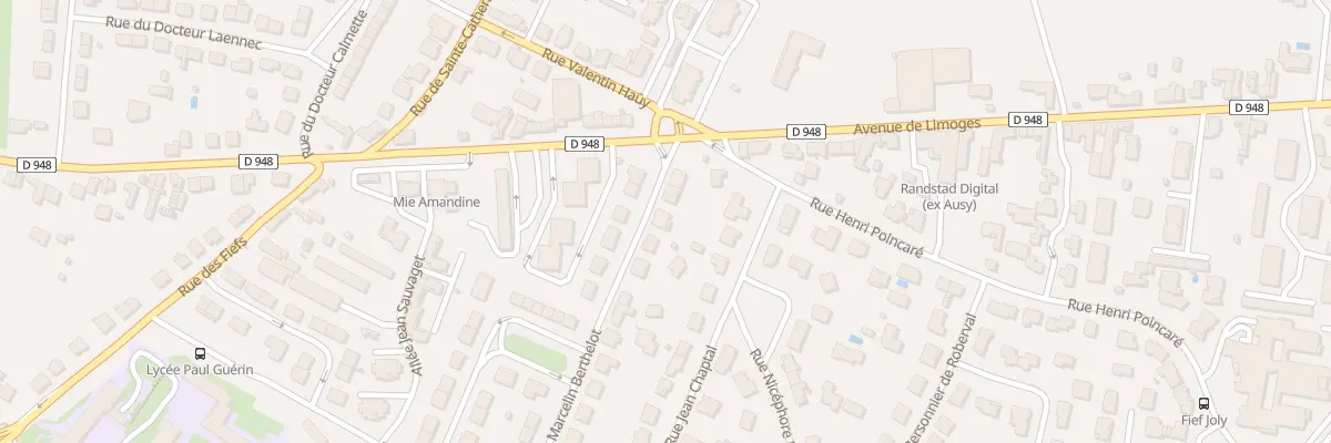 Plan du 5 Rue Marcelin Berthelot à Niort