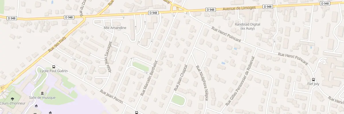Plan du 11 Rue Marcelin Berthelot à Niort