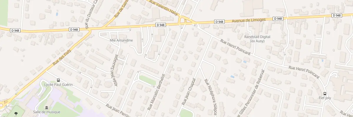 Plan du 9 Rue Marcelin Berthelot à Niort