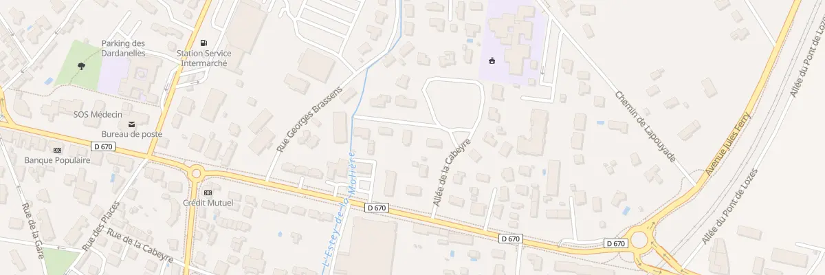 Plan du 2 Pas de la Cabeyre à Saint-André-de-Cubzac